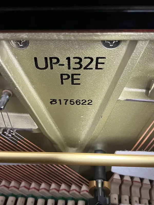 Serial number on a Boston UP132 upright piano