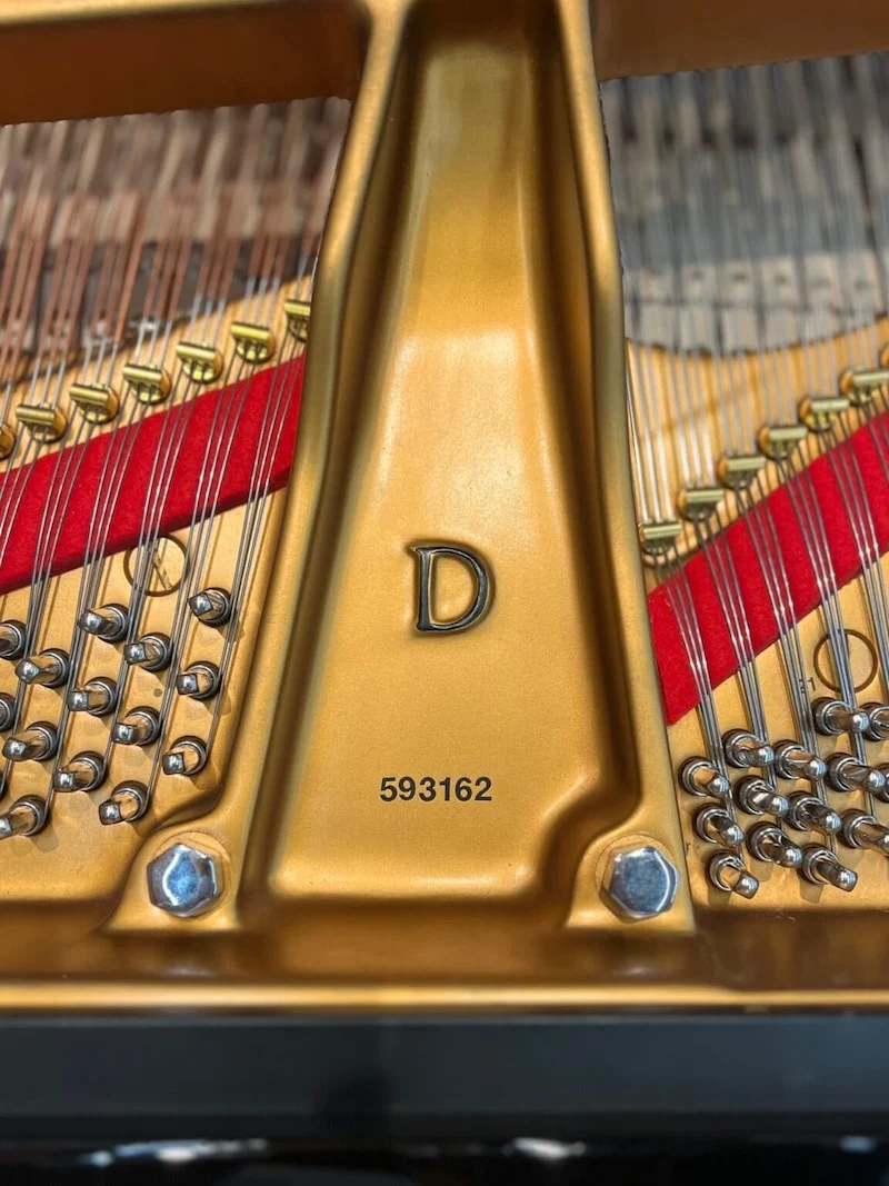 Grotrian-Steinweg piano showing serial number location
