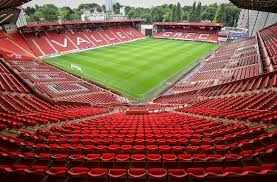 Charlton Athletic stadium. We're Arsenal fans, but our closest stadium is The Valley!